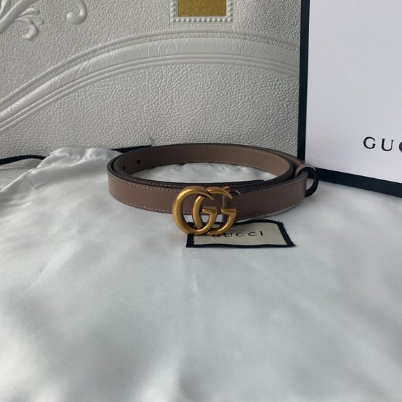 Leather belt with Double  buckle